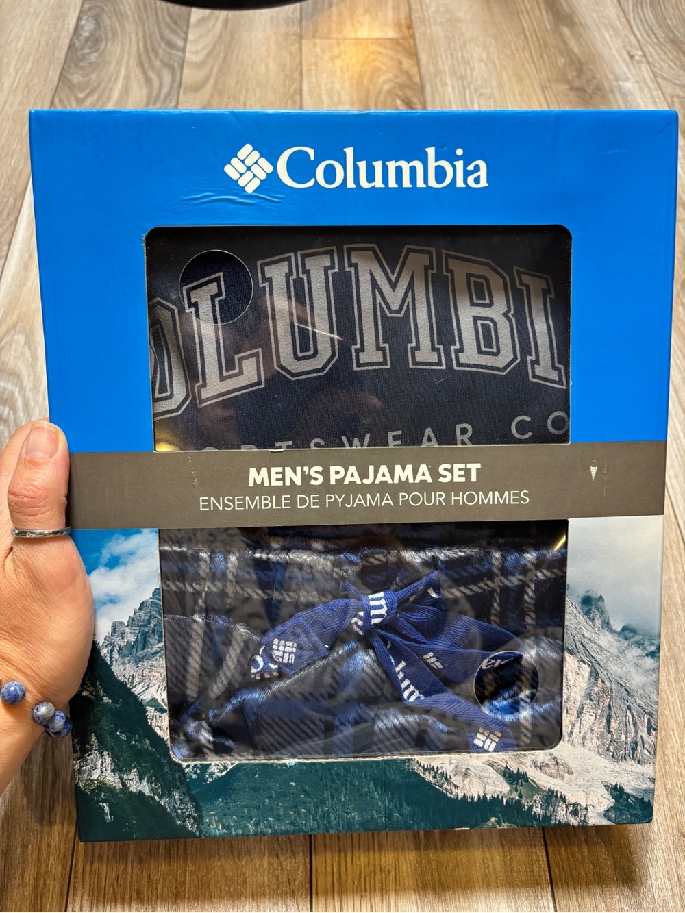 Columbia Men's Pajama Set - Navy Blue Plaid